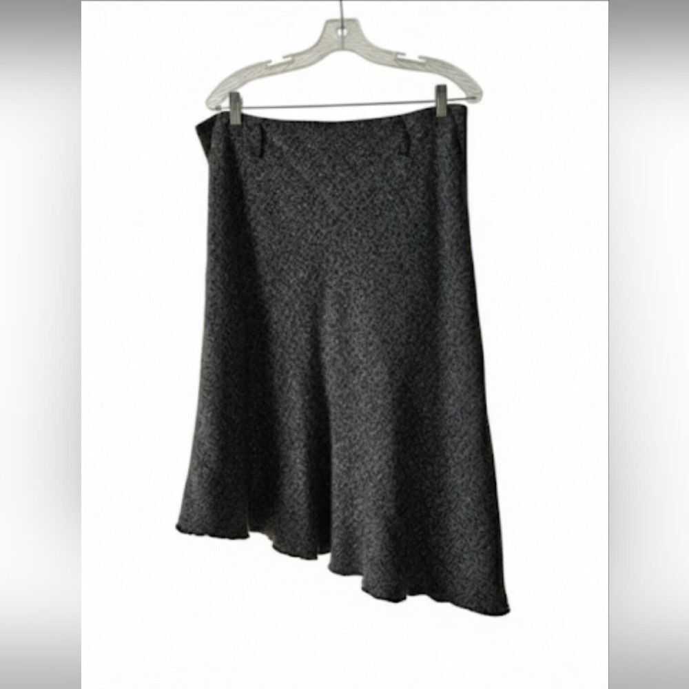 Style & Co. Black And White Midi Angled Skirt